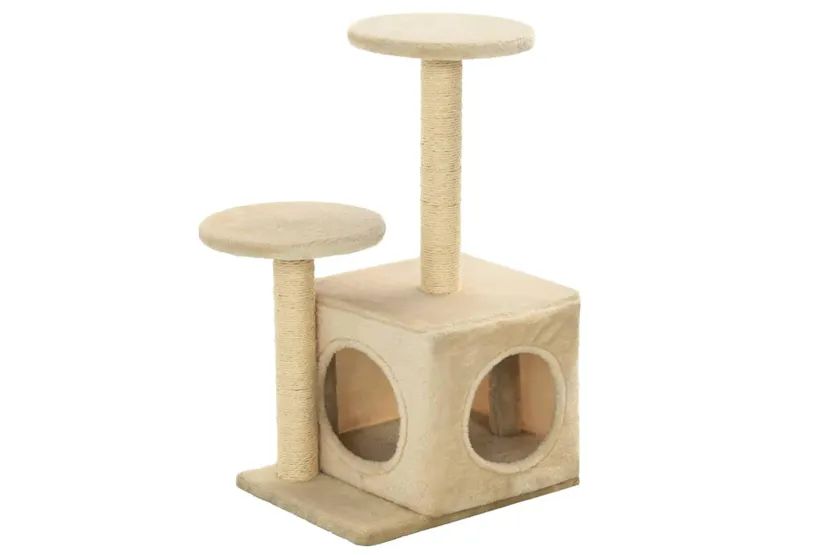 Vidaxl Cat Tree With Sisal Scratching Posts 60 Cm Beige Vidaxl Cat Tree With Sisal Scratching Posts 60 Cm Beige