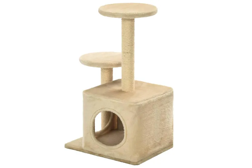 Vidaxl Cat Tree With Sisal Scratching Posts 60 Cm Beige Vidaxl Cat Tree With Sisal Scratching Posts 60 Cm Beige