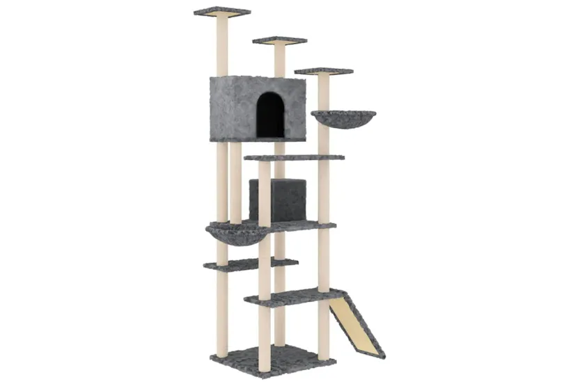 Vidaxl Cat Tree With Sisal Scratching Posts Dark Grey 191 Cm Vidaxl Cat Tree With Sisal Scratching Posts Dark Grey 191 Cm