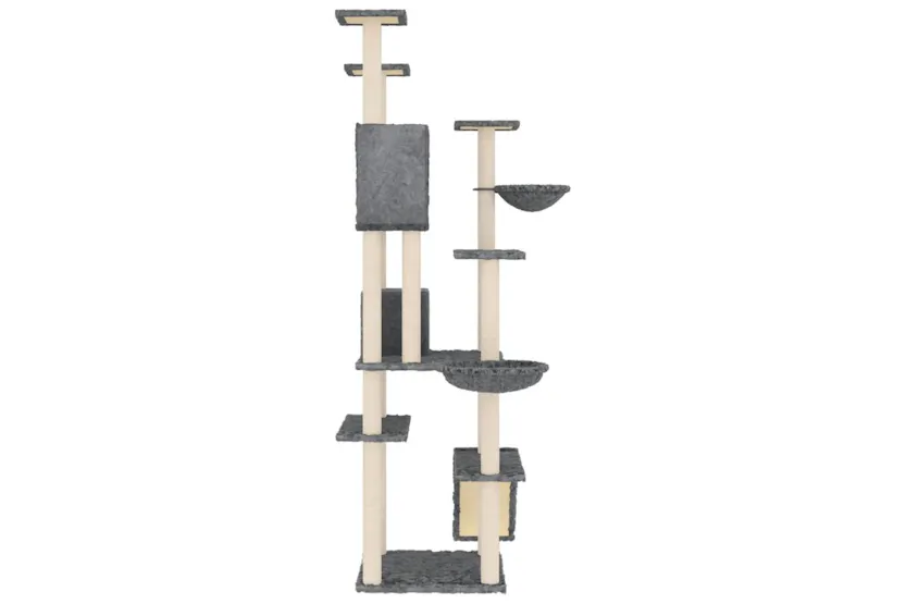 Vidaxl Cat Tree With Sisal Scratching Posts Dark Grey 191 Cm Vidaxl Cat Tree With Sisal Scratching Posts Dark Grey 191 Cm