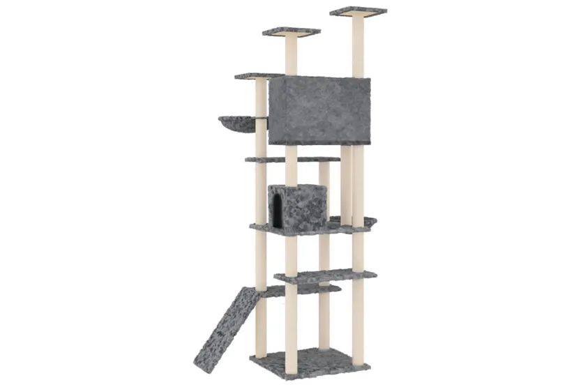 Vidaxl Cat Tree With Sisal Scratching Posts Dark Grey 191 Cm Vidaxl Cat Tree With Sisal Scratching Posts Dark Grey 191 Cm