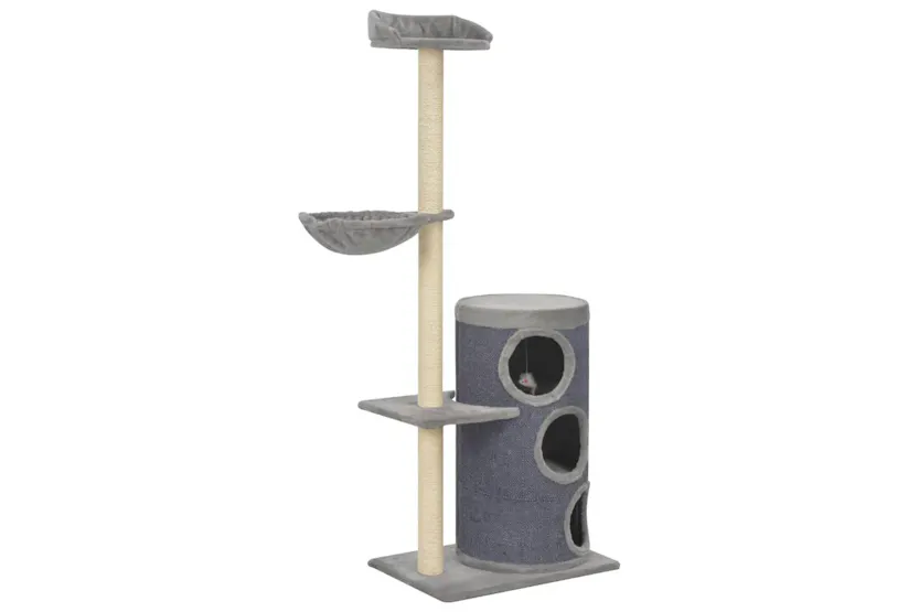 Vidaxl Cat Tree With Sisal Scratching Posts Grey 148 Cm Vidaxl Cat Tree With Sisal Scratching Posts Grey 148 Cm