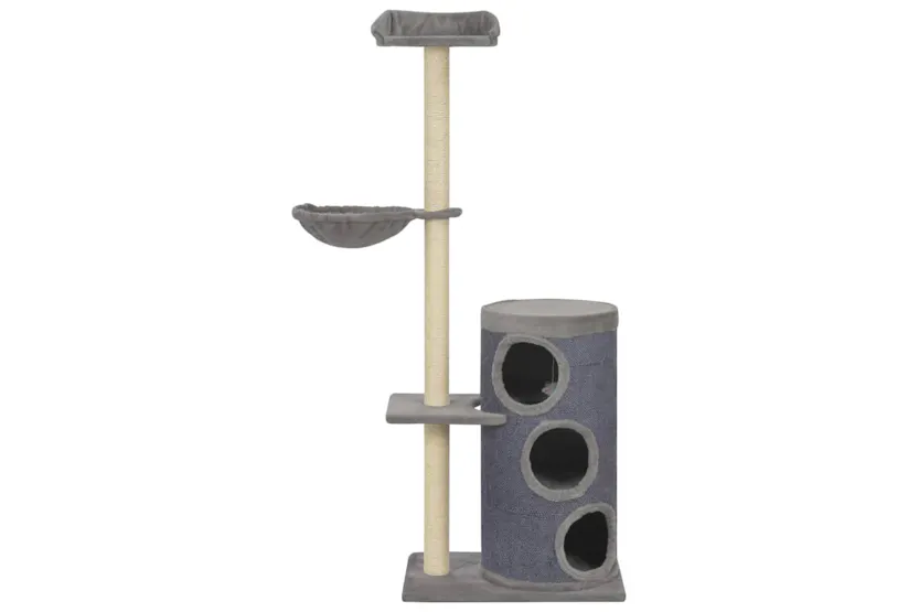 Vidaxl Cat Tree With Sisal Scratching Posts Grey 148 Cm Vidaxl Cat Tree With Sisal Scratching Posts Grey 148 Cm