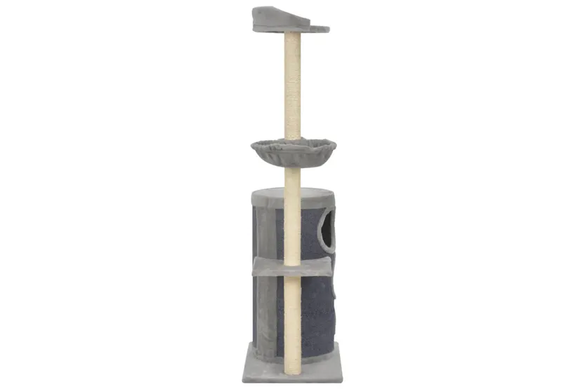 Vidaxl Cat Tree With Sisal Scratching Posts Grey 148 Cm Vidaxl Cat Tree With Sisal Scratching Posts Grey 148 Cm