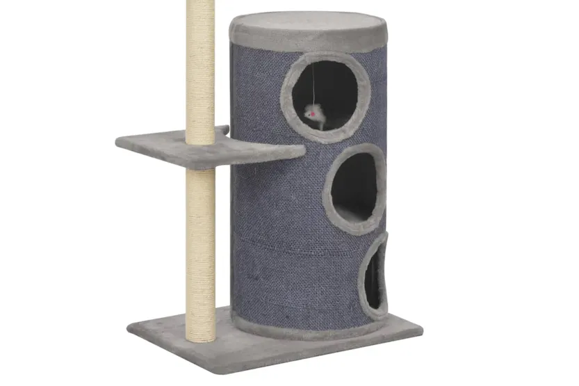 Vidaxl Cat Tree With Sisal Scratching Posts Grey 148 Cm Vidaxl Cat Tree With Sisal Scratching Posts Grey 148 Cm
