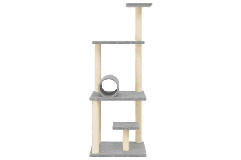 Vidaxl Cat Tree With Sisal Scratching Posts Light Grey 136 Cm Vidaxl Cat Tree With Sisal Scratching Posts Light Grey 136 Cm