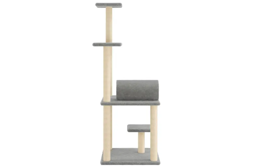 Vidaxl Cat Tree With Sisal Scratching Posts Light Grey 136 Cm Vidaxl Cat Tree With Sisal Scratching Posts Light Grey 136 Cm