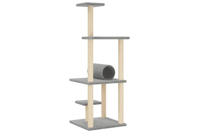 Vidaxl Cat Tree With Sisal Scratching Posts Light Grey 136 Cm Vidaxl Cat Tree With Sisal Scratching Posts Light Grey 136 Cm