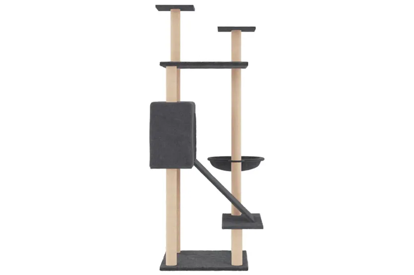 Vidaxl Cat Tree With Sisal Scratching Posts Dark Grey 153 Cm Vidaxl Cat Tree With Sisal Scratching Posts Dark Grey 153 Cm