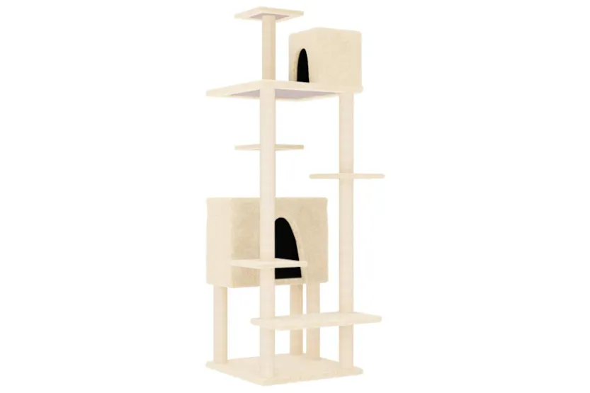 Vidaxl Cat Tree With Sisal Scratching Posts Cream 154 Cm Vidaxl Cat Tree With Sisal Scratching Posts Cream 154 Cm
