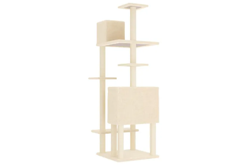 Vidaxl Cat Tree With Sisal Scratching Posts Cream 154 Cm Vidaxl Cat Tree With Sisal Scratching Posts Cream 154 Cm
