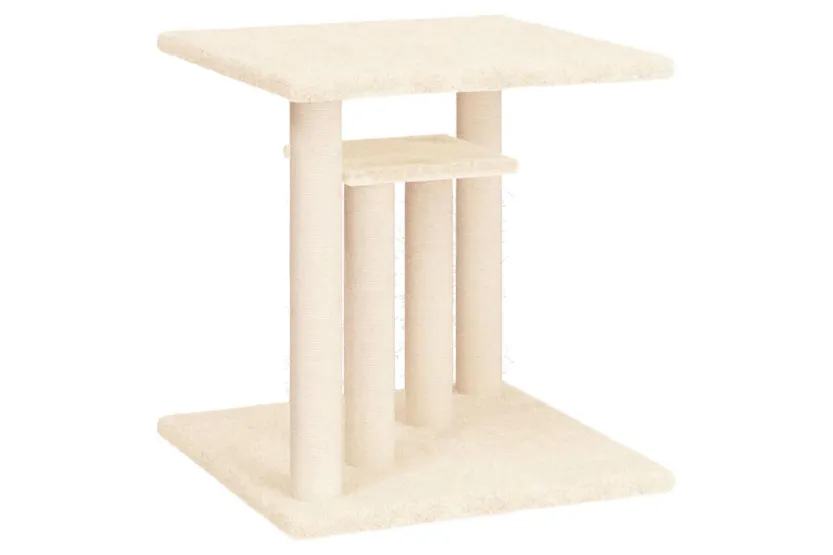 Vidaxl Cat Scratching Posts With Platforms Cream 50 Cm Vidaxl Cat Scratching Posts With Platforms Cream 50 Cm
