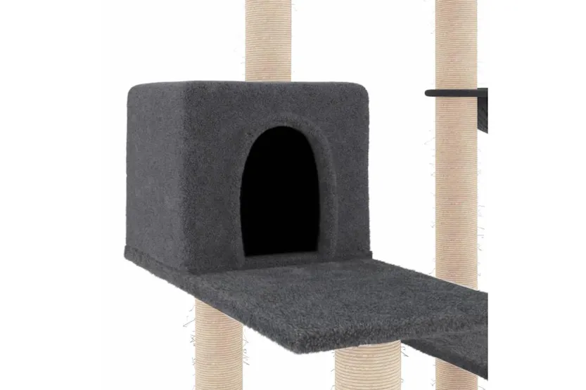 Vidaxl Cat Tree With Sisal Scratching Posts Dark Grey 825 Cm Vidaxl Cat Tree With Sisal Scratching Posts Dark Grey 825 Cm