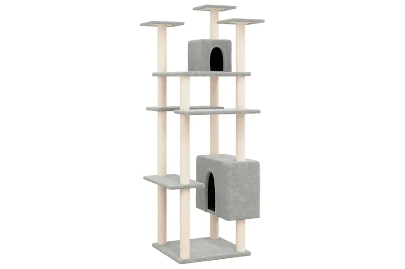 Vidaxl Cat Tree With Sisal Scratching Posts Light Grey 162 Cm Vidaxl Cat Tree With Sisal Scratching Posts Light Grey 162 Cm