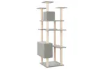 Vidaxl Cat Tree With Sisal Scratching Posts Light Grey 162 Cm Vidaxl Cat Tree With Sisal Scratching Posts Light Grey 162 Cm