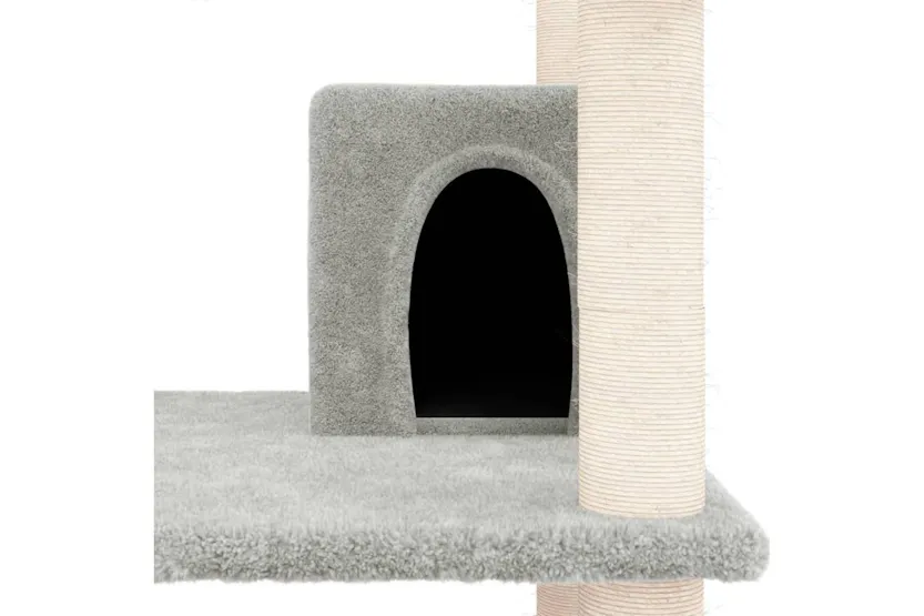 Vidaxl Cat Tree With Sisal Scratching Posts Light Grey 162 Cm Vidaxl Cat Tree With Sisal Scratching Posts Light Grey 162 Cm