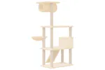 Vidaxl Cat Tree With Sisal Scratching Posts Cream 131 Cm Vidaxl Cat Tree With Sisal Scratching Posts Cream 131 Cm