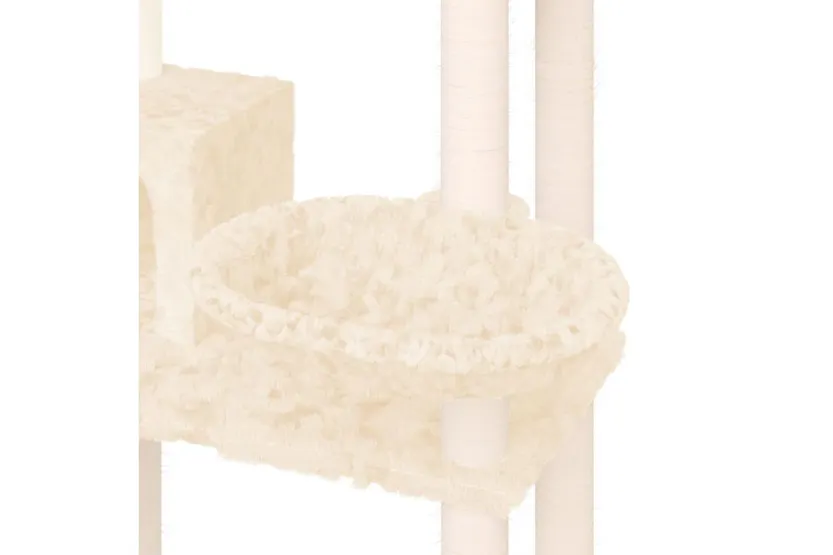 Vidaxl Cat Tree With Sisal Scratching Posts Cream 131 Cm Vidaxl Cat Tree With Sisal Scratching Posts Cream 131 Cm