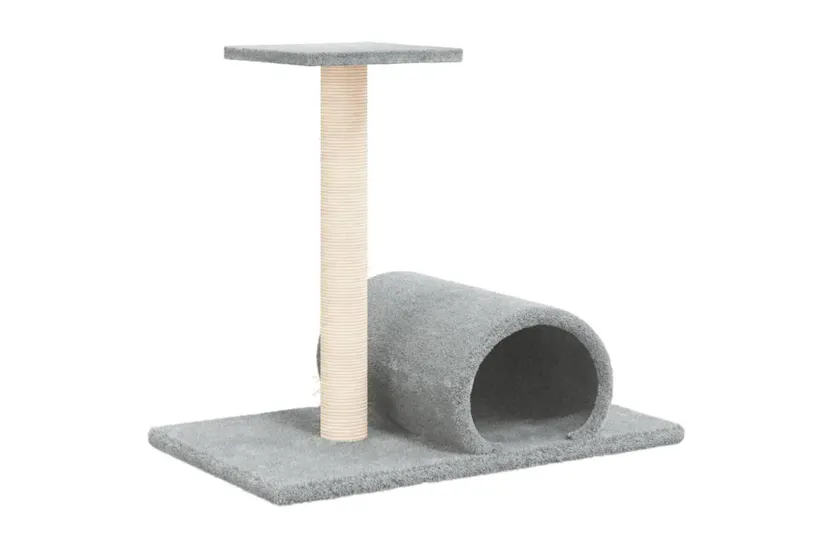 Vidaxl Cat Scratching Post With Tunnel Light Grey 60x345x50 Cm Vidaxl Cat Scratching Post With Tunnel Light Grey 60x345x50 Cm