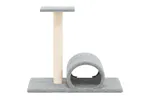 Vidaxl Cat Scratching Post With Tunnel Light Grey 60x345x50 Cm Vidaxl Cat Scratching Post With Tunnel Light Grey 60x345x50 Cm
