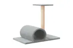 Vidaxl Cat Scratching Post With Tunnel Light Grey 60x345x50 Cm Vidaxl Cat Scratching Post With Tunnel Light Grey 60x345x50 Cm