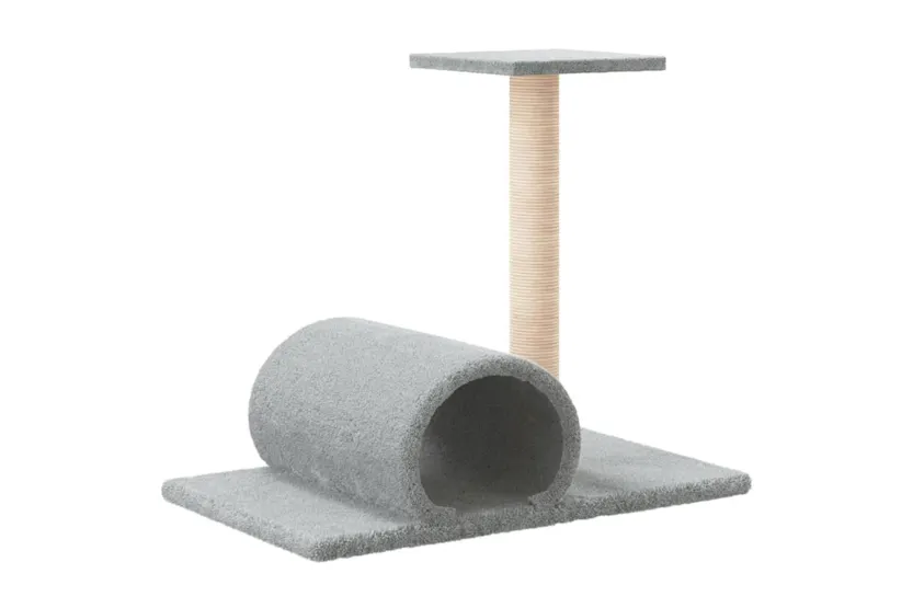Vidaxl Cat Scratching Post With Tunnel Light Grey 60x345x50 Cm Vidaxl Cat Scratching Post With Tunnel Light Grey 60x345x50 Cm