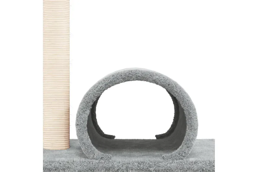 Vidaxl Cat Scratching Post With Tunnel Light Grey 60x345x50 Cm Vidaxl Cat Scratching Post With Tunnel Light Grey 60x345x50 Cm