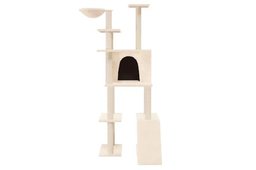 Vidaxl Cat Tree With Sisal Scratching Posts Cream 166 Cm Vidaxl Cat Tree With Sisal Scratching Posts Cream 166 Cm
