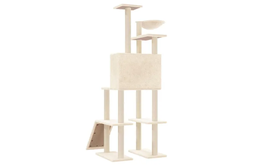 Vidaxl Cat Tree With Sisal Scratching Posts Cream 166 Cm Vidaxl Cat Tree With Sisal Scratching Posts Cream 166 Cm