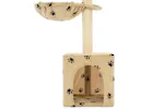 Vidaxl Cat Tree With Sisal Scratching Posts 105 Cm Paw Prints Beige Vidaxl Cat Tree With Sisal Scratching Posts 105 Cm Paw Prints Beige