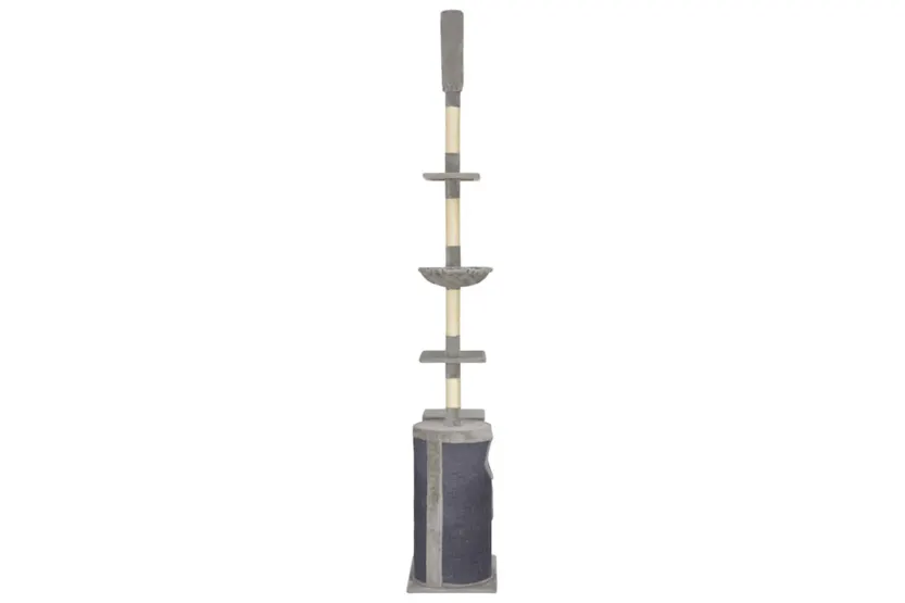 Vidaxl Cat Tree With Sisal Scratching Posts Grey 260 Cm Vidaxl Cat Tree With Sisal Scratching Posts Grey 260 Cm