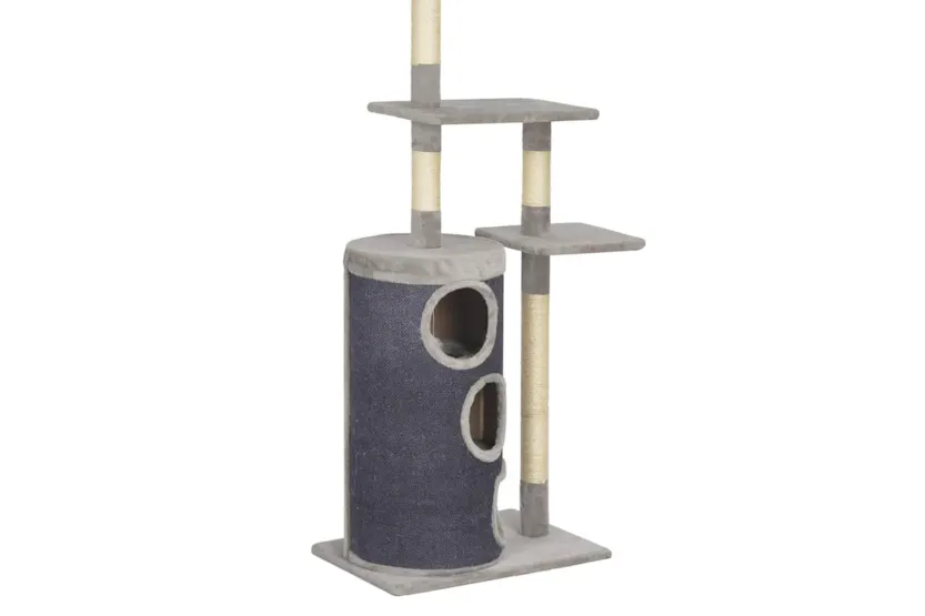 Vidaxl Cat Tree With Sisal Scratching Posts Grey 260 Cm Vidaxl Cat Tree With Sisal Scratching Posts Grey 260 Cm