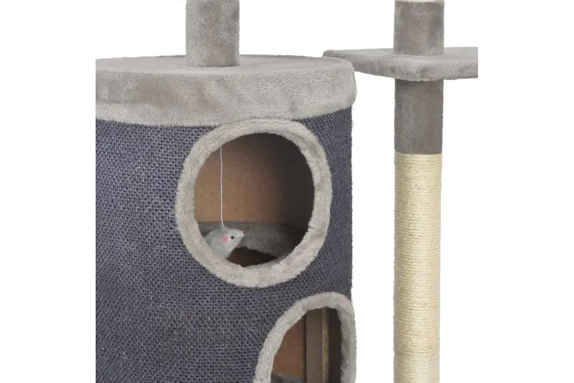Vidaxl Cat Tree With Sisal Scratching Posts Grey 260 Cm Vidaxl Cat Tree With Sisal Scratching Posts Grey 260 Cm