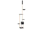 Vidaxl Floor To Ceiling Cat Tree Dark Grey 2585-2845 Cm Vidaxl Floor To Ceiling Cat Tree Dark Grey 2585-2845 Cm