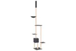 Vidaxl Floor To Ceiling Cat Tree Dark Grey 2585-2845 Cm Vidaxl Floor To Ceiling Cat Tree Dark Grey 2585-2845 Cm