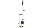 Vidaxl Floor To Ceiling Cat Tree Dark Grey 2585-2845 Cm Vidaxl Floor To Ceiling Cat Tree Dark Grey 2585-2845 Cm