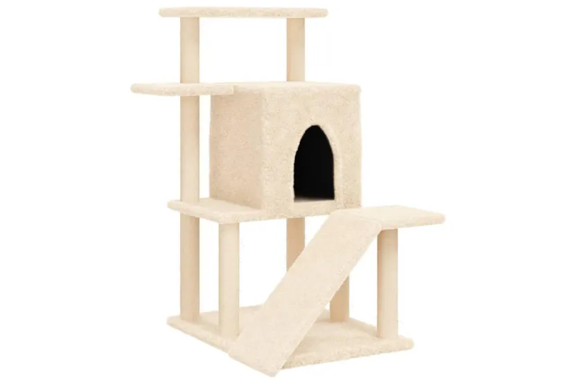 Vidaxl Cat Tree With Sisal Scratching Posts Cream 97 Cm Vidaxl Cat Tree With Sisal Scratching Posts Cream 97 Cm