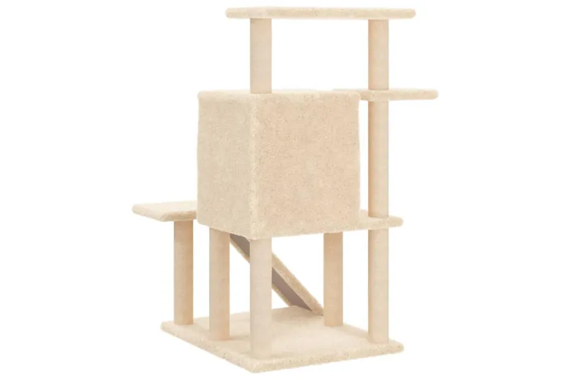 Vidaxl Cat Tree With Sisal Scratching Posts Cream 97 Cm Vidaxl Cat Tree With Sisal Scratching Posts Cream 97 Cm
