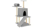 Vidaxl Cat Tree With Sisal Scratching Posts Light Grey 1105 Cm Vidaxl Cat Tree With Sisal Scratching Posts Light Grey 1105 Cm