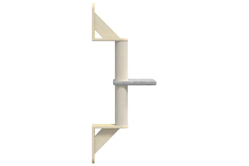 Vidaxl Wall-mounted Cat Tree With Scratching Post Light Grey 855 Cm Vidaxl Wall-mounted Cat Tree With Scratching Post Light Grey 855 Cm