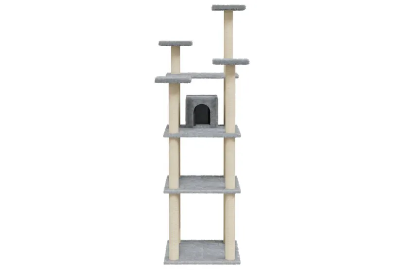 Vidaxl Cat Tree With Sisal Scratching Posts Light Grey 171 Cm Vidaxl Cat Tree With Sisal Scratching Posts Light Grey 171 Cm