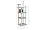 Vidaxl Cat Tree With Sisal Scratching Posts Light Grey 171 Cm Vidaxl Cat Tree With Sisal Scratching Posts Light Grey 171 Cm