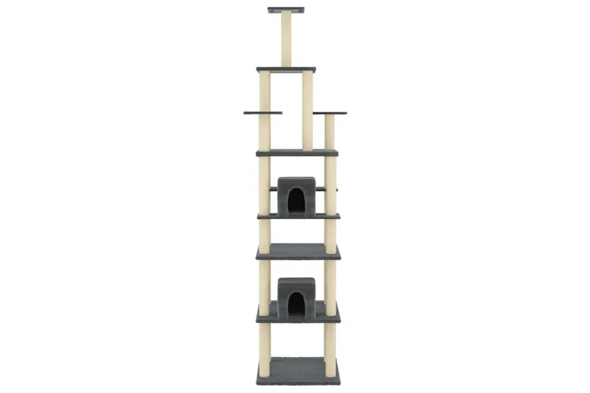 Vidaxl Cat Tree With Sisal Scratching Posts Dark Grey 216 Cm Vidaxl Cat Tree With Sisal Scratching Posts Dark Grey 216 Cm