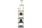 Vidaxl Cat Tree With Sisal Scratching Posts Dark Grey 216 Cm Vidaxl Cat Tree With Sisal Scratching Posts Dark Grey 216 Cm