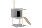 Vidaxl Cat Tree With Sisal Scratching Posts Light Grey 109 Cm Vidaxl Cat Tree With Sisal Scratching Posts Light Grey 109 Cm
