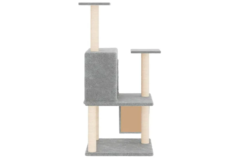 Vidaxl Cat Tree With Sisal Scratching Posts Light Grey 109 Cm Vidaxl Cat Tree With Sisal Scratching Posts Light Grey 109 Cm