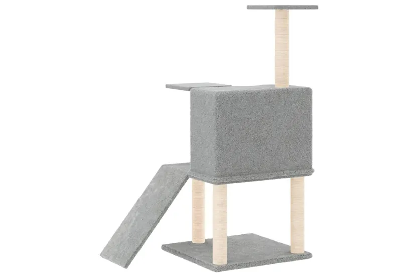 Vidaxl Cat Tree With Sisal Scratching Posts Light Grey 109 Cm Vidaxl Cat Tree With Sisal Scratching Posts Light Grey 109 Cm