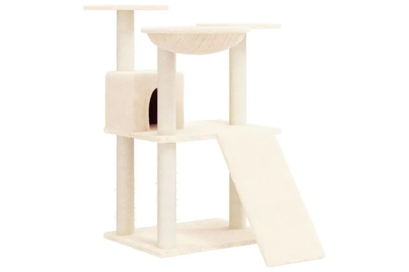 Vidaxl Cat Tree With Sisal Scratching Posts Cream 83 Cm Vidaxl Cat Tree With Sisal Scratching Posts Cream 83 Cm