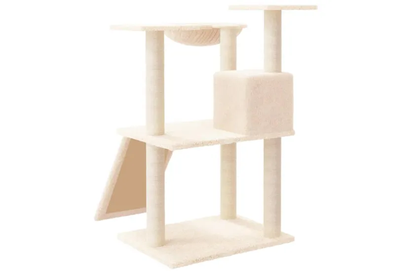 Vidaxl Cat Tree With Sisal Scratching Posts Cream 83 Cm Vidaxl Cat Tree With Sisal Scratching Posts Cream 83 Cm