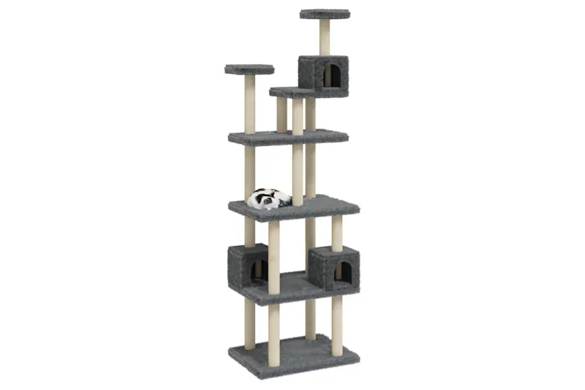 Vidaxl Cat Tree With Sisal Scratching Posts Dark Grey 188 Cm Vidaxl Cat Tree With Sisal Scratching Posts Dark Grey 188 Cm